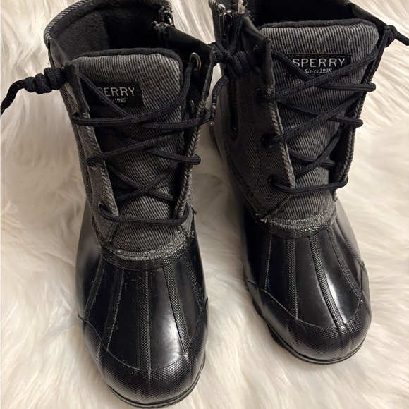 Sperry Kids Black and Gray Rain Boots - Picture 1 of 4
